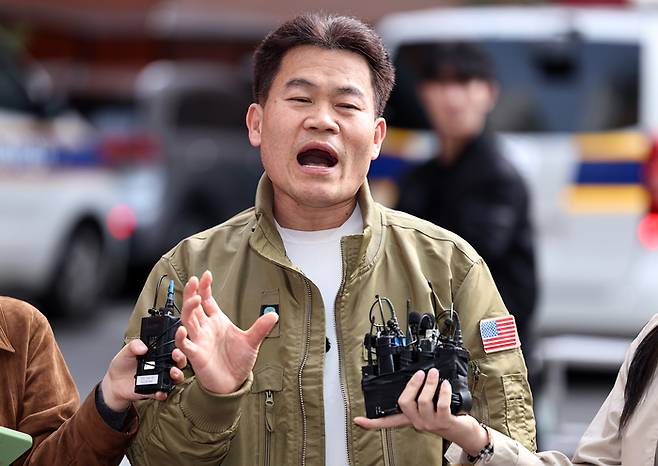 극우유튜버 전한길씨 [뉴스1]