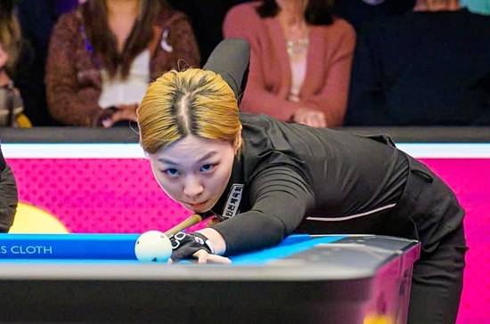 세계랭킹 7위 서서아가 7일 열린 미국 세인트루이스 여자10볼 ‘승자16강결정전’을 통과했다. 서서아는 오늘밤 11시 16강전을 치른다. (사진=Predator Pro Billiard Series)