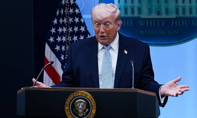 도널드 트럼프 미국 대통령.&nbsp;AP연합뉴스