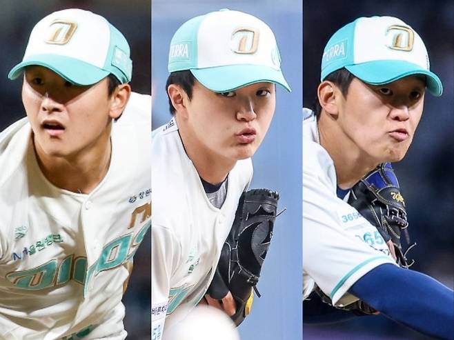 NC 이준혁, 임지민, 원종해(왼쪽부터)는 2026시즌 불펜진의 새 얼굴로 떠올랐다. 사진제공|NC 다이노스
