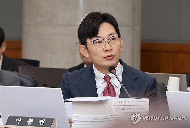 질의하는 국민의힘 박충권 의원 [연합뉴스 자료사진]