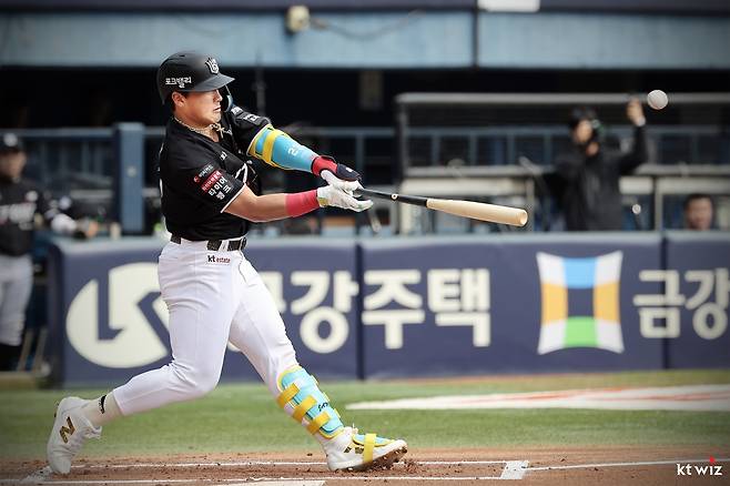 kt 안현민의 3월 29일 LG전 모습.  [kt wiz 제공. 재판매 및 DB 금지]