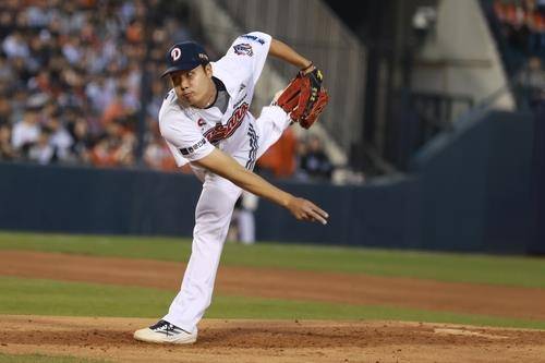 두산 양재훈의 4일 한화전 모습.  [두산 베어스 제공. 재판매 및 DB 금지]