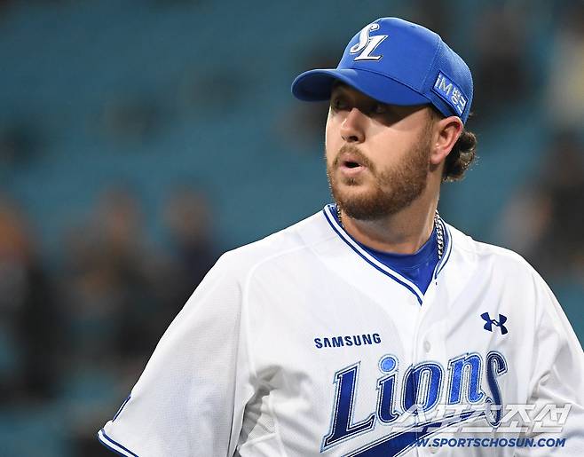 31일 대구 삼성라이온즈파크에서 열린 삼성과 두산의 경기. 4회초 2사 2루. 강판 당하는 삼성 오러클린. 대구=송정헌 기자songs@sportschosun.com/2026.03.31/