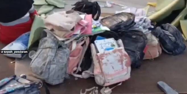 미국과 이스라엘의 공격으로 이란 남부 미나브의 한 초등학교에서 최소 175명이 숨진 것으로 집계됐다. 소셜미디어 X에서 확산한 사진