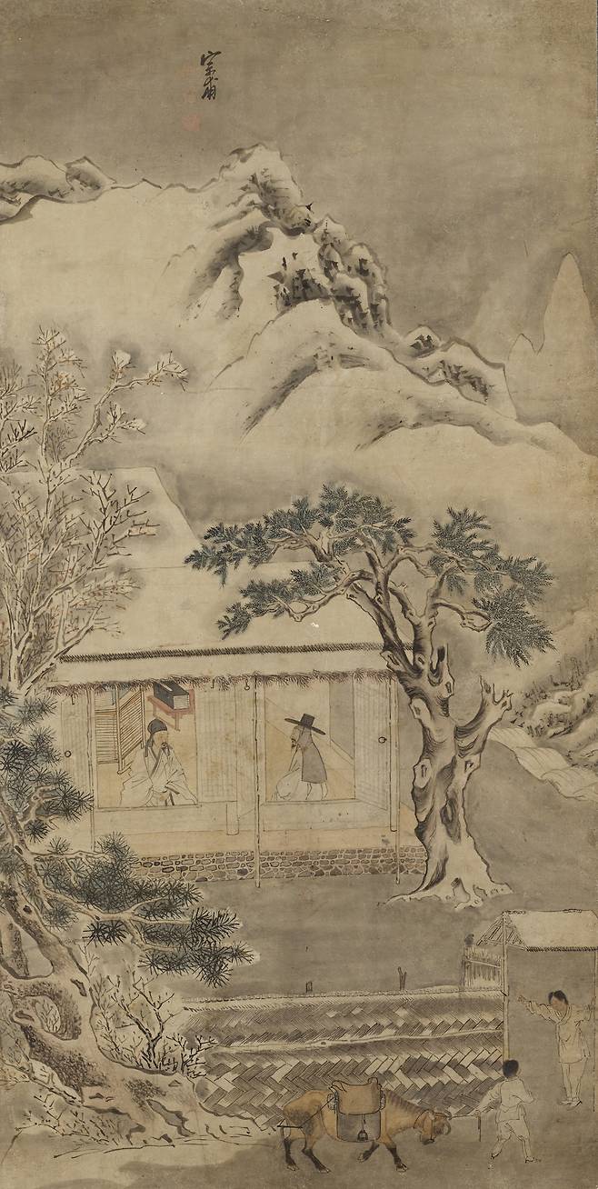 조영석의 ‘설중방우도’(18세기 중엽). 개인 소장. 국립중앙박물관 제공