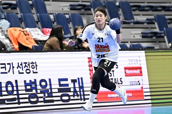 사진 핸드볼 H리그 여자부 득점왕 경쟁을 하는 SK슈가글라이더즈 최지혜