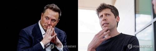 일론 머스크 테슬라 CEO와 샘 올트먼 오픈AI CEO [로이터 연합뉴스 자료사진]