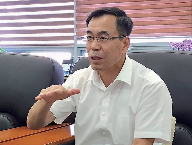 지난해 손명철 한국철도공사(코레일) 부산경남본부장이 본부 집무실에서 본지와 인터뷰하고 있다. ⓒ코레일 부산경남본부 제공