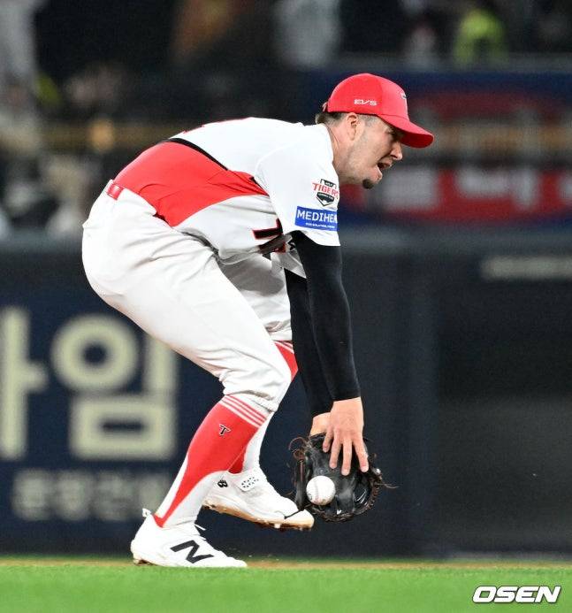 데일의 수비 장면.