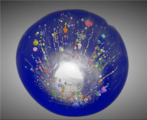 유리구슬 속 공기 방울  3차원 X선 CT현미경을 이용해 3㎛ 픽셀 크기로 촬영 [국립김해박물관 제공. 재판매 및 DB 금지]