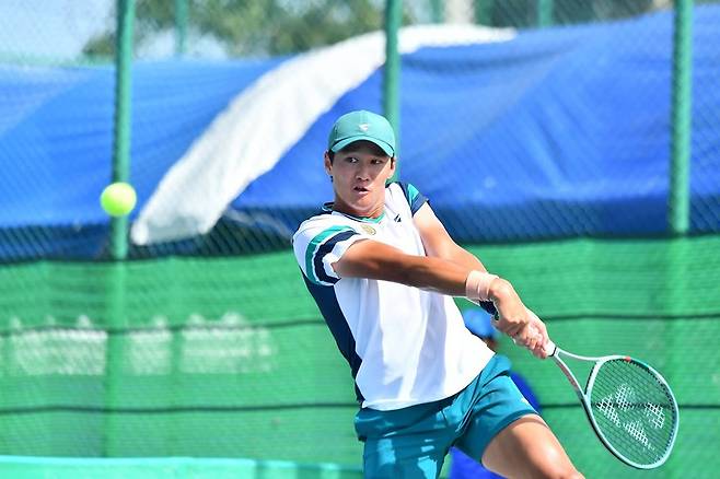 권순우가 2026 광주오픈국제남자챌린저대회 출전을 앞두고 훈련을 하고 있다. <광주시테니스협회 제공>