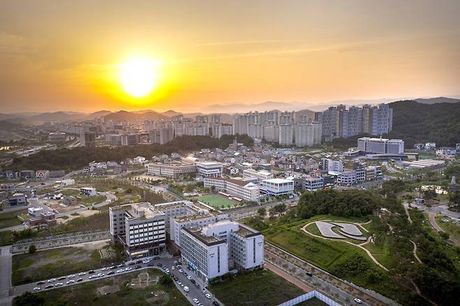 경북도청신도시 전경. <경북개발공사 제공>