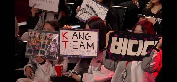 9일 서울 종로구 치지직 롤파크에서 열린 '2026 리그 오브 레전드 챔피언스 코리아' 정규 시즌 2경기 1세트에서 KT 롤스터가 후반 집중력과 운영에서 앞서며 난전을 뒤집고 짜릿한 역전승으로 1세트를 가져갔다. (KT 롤스터 & 농심 레드포스=1:0). /사진=네이버 치지직 라이브영상 캡처