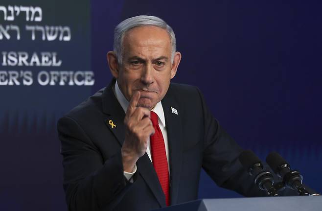 베냐민 네타냐후 이스라엘 총리. AP 뉴시스