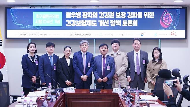 지난 8일 국회의원회관에서는 ‘혈우병 환자의 건강권 보장 강화를 위한 건강보험제도 개선 정책 토론회’가 열렸다./사진=마콜컨설팅그룹 ​ 제공