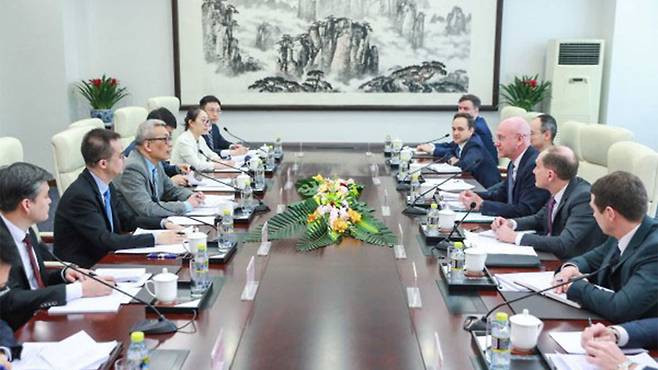 중·러 유엔 및 안보리 업무협의 [중국 외교부 제공]