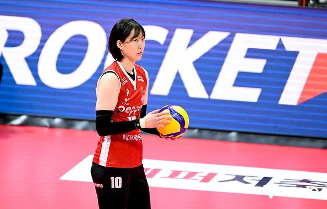 FA 자격을 얻은 박정아. 사진 한국배구연맹
