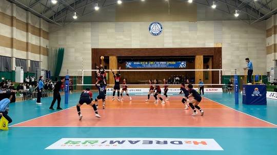 9일 수일여중-강릉해람중 경기 [한국중고배구연맹 제공]