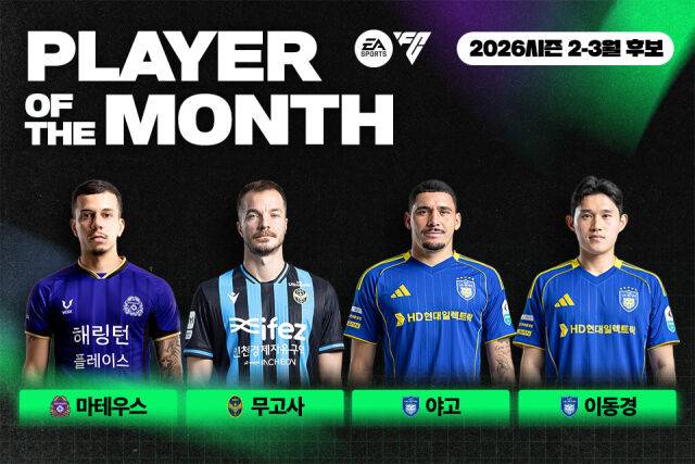 마테우스-무고사-야고-이동경(왼쪽부터)./프로축구연맹