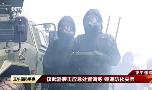 중국군 핵 공격 대응훈련 [출처 중국중앙(CC)TV. 웨이보 캡처]