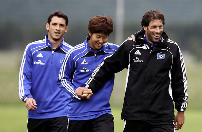 손흥민과 판 니스텔로이, 함부르크 시절. 게티이미지코리아