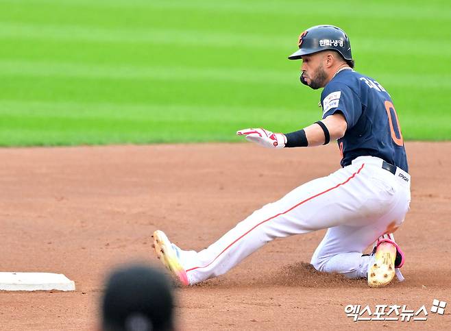 지난해 KBO리그 한화 이글스에서 뛰었던 도미니카 공화국 출신 타자 루이스 리베라토. 한화와 재계약 실패 후 올해 대만프로야구(CPBL) 푸방 가디언스와 계약을 맺었다. 사진 엑스포츠뉴스 DB