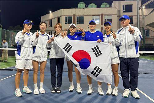 한국 여자 테니스 국가대표 선수단 [대한테니스협회 제공. 재판매 및 DB 금지]