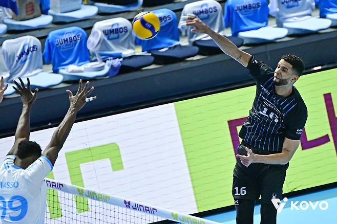 대한항공-현대캐피탈 챔프 1차전 경기 장면 [한국배구연맹 제공. 재판매 및 DB 금지]