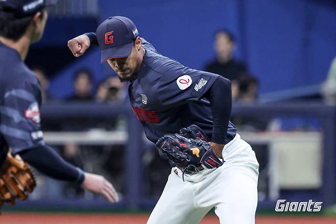 10일 고척 키움전에서 시즌 최고의 피칭을 선보인 엘빈 로드리게스. 롯데 제공