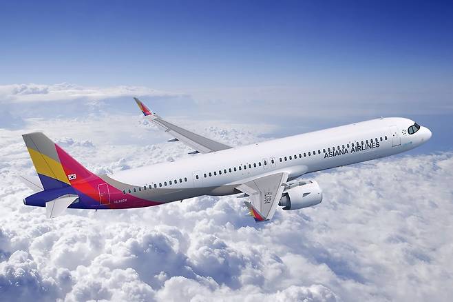 아시아나항공이 운항하는 ‘A321-NEO’ 기종. [아시아나항공 제공]