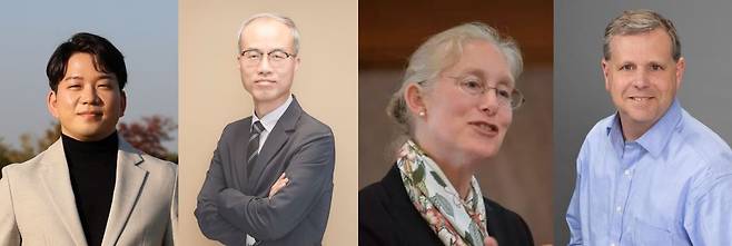 (왼쪽부터) 박성철 고려대 보건정책관리학부 교수, 도영경 서울대학교 교수, 카렌 잉글스톤 스탠퍼드대학교 교수, 데이비드 커틀러 하버드대학교 교수의 모습. [고려대학교 제공]