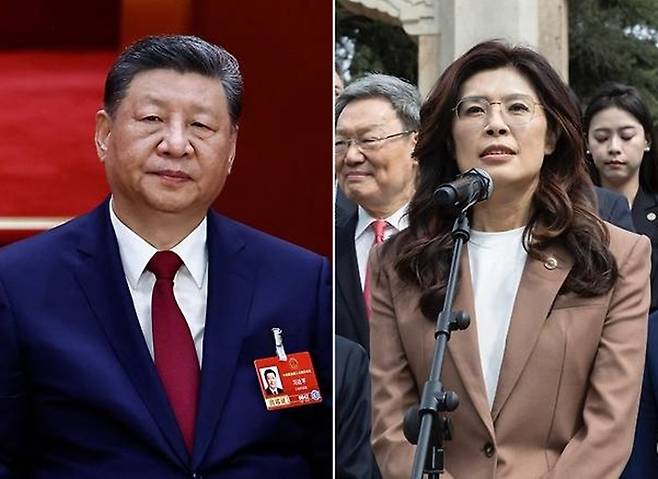 시진핑 중국 국가주석과 정리원 대만 중국국민당 주석. 연합뉴스