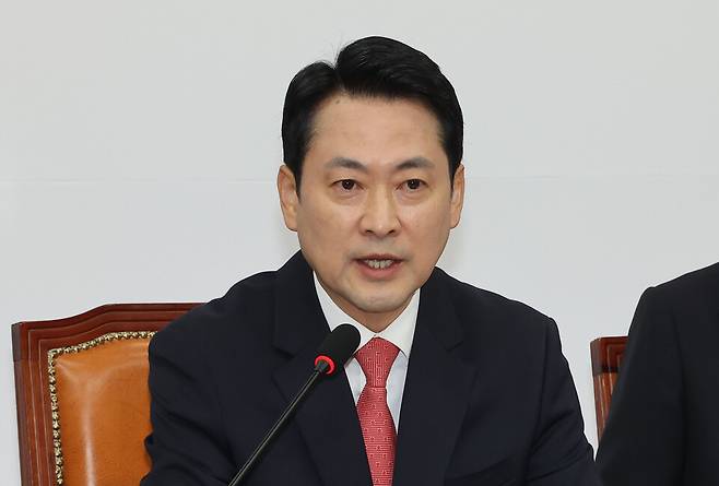 장동혁 국민의힘 대표가 4월9일 서울 여의도 국회에서 열린 최고위원회의에서 발언하고 있다. ⓒ연합뉴스