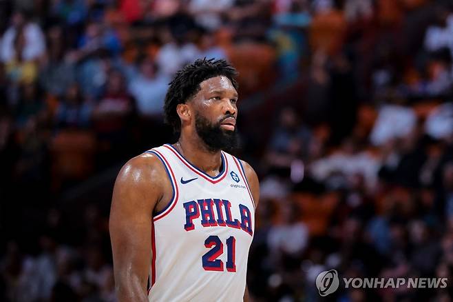 필라델피아 세븐티식서스 '간판 스타' 조엘 엠비드 [Sam Navarro-Imagn Images=연합뉴스]