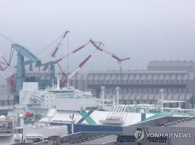 해군 잠수함 화재 난 HD현대중공업 [연합뉴스 자료사진]