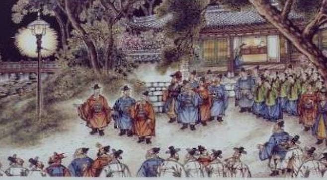 우리나라 최초 전기 점등 1887년 경복궁안 건청궁 시등도 [한국전력 제공, 재판매 및 DB 금지]