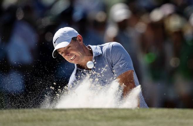 로리 매킬로이가 7번홀에서 벙커샷을 하고 있다. (사진=ANGC)