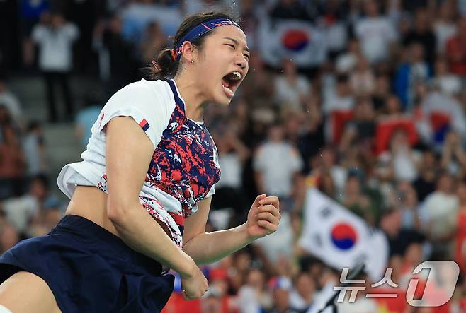 파리 올림픽에서 금메달을 따냈던 안세영 2024.8.5 ⓒ 뉴스1 박정호 기자