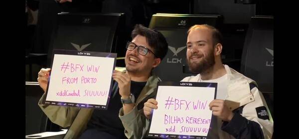 12일 서울 종로구 롤파크 LCK 아레나에서 열린 경기 1세트 BNK 피어엑스와 DN 수퍼스의 경기에서 NK피어엑스가 1승 먼저 챙겼다. (BNK피어엑스 & DN수퍼스=1:0). /사진=네이버 치지직 라이브영상 캡처