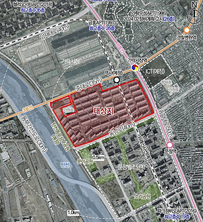 서울 송파구 올림픽훼밀리타운 재건축 사업 위치도. [사진 서울시]