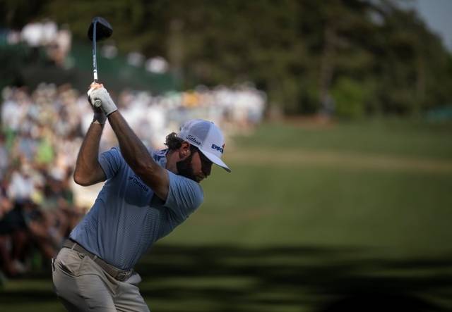 미국의 캐머런 영이 12일(한국시간) 미국 조지아주 오거스타의 오거스타 내셔널 골프클럽에서 열린 남자골프 메이저대회 마스터스 3라운드 14번 홀에서 티샷을 하고 있다. 오거스타 내셔널 골프클럽 제공