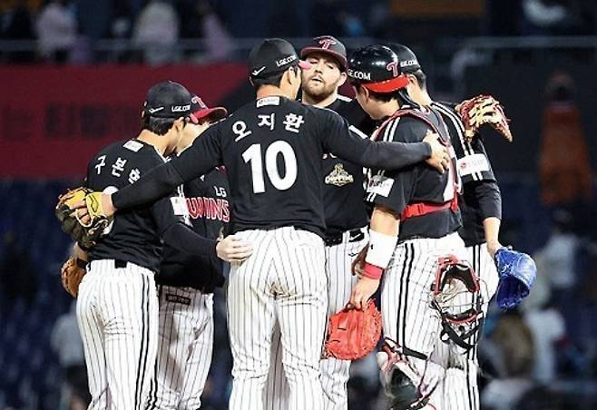 LG 트윈스 선수단. 연합뉴스