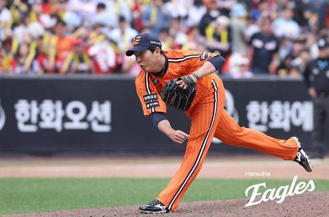 ▲ 이틀 연속 부진으로 한화 마운드에 큰 고민을 남긴 박상원 ⓒ한화이글스