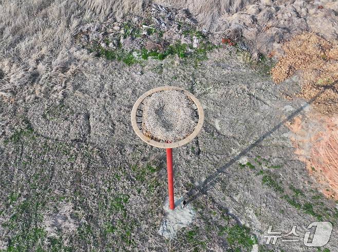 전북 부안 새만금환경생태단지 내에 설치된 인공 둥지탑.(국립공원 새만금환경생태단지관리단 제공. 재판매 및 DB금지)