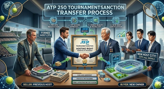 투어 대회의 매매를 상상하여 만든 이미지. Gemini