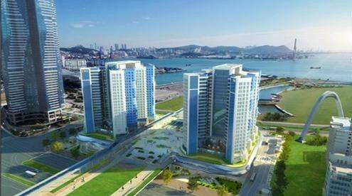 [부산=뉴시스] 부산 북항 1단계 재개발 구역 내 환승센터 보행로 조감도. (사진=부산항만공사 제공) 2026.04.13. photo@newsis.com