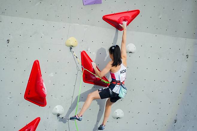 2026 월드클라이밍 메이샨 클라이밍 아시아선수권대회 리드 2위에 오른 서채현. /사진=대한산악연맹 제공