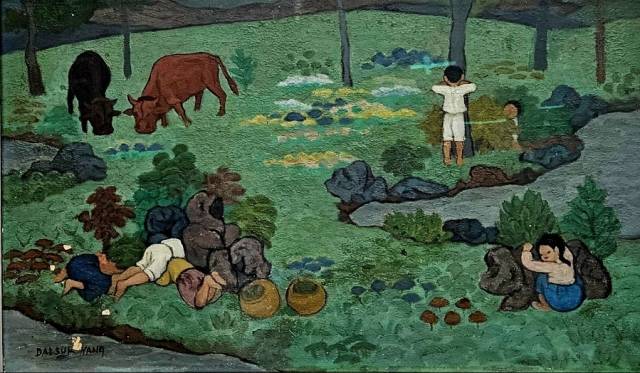 ‘목동과 낙원을 그린 거제 화가, 양달석 특별전’에서 전시 중인 작품. 해조음미술관 제공