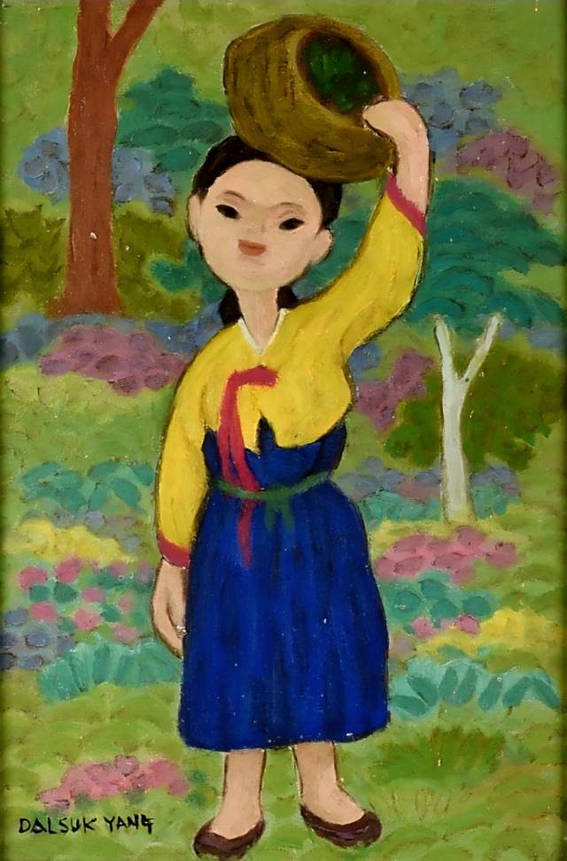 ‘목동과 낙원을 그린 거제 화가, 양달석 특별전’에서 전시 중인 작품. 해조음미술관 제공